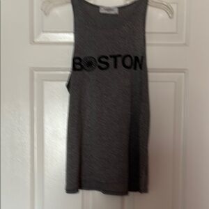 SoulCycle Gray Muscle Tee Sleeveless Scoop Neck